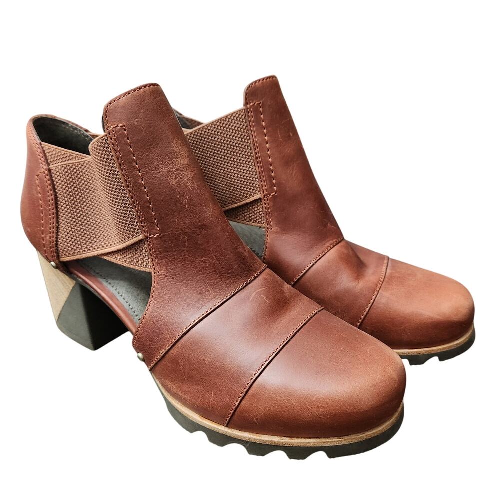 Sorel Addington Cut Out Leather Booties Size 10.5